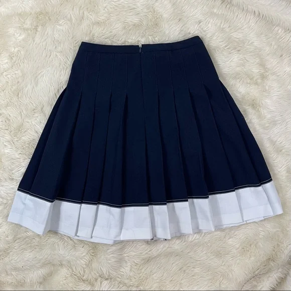 Tommy Hilfiger Pleated Navy Skirt - Picture 2 of 4